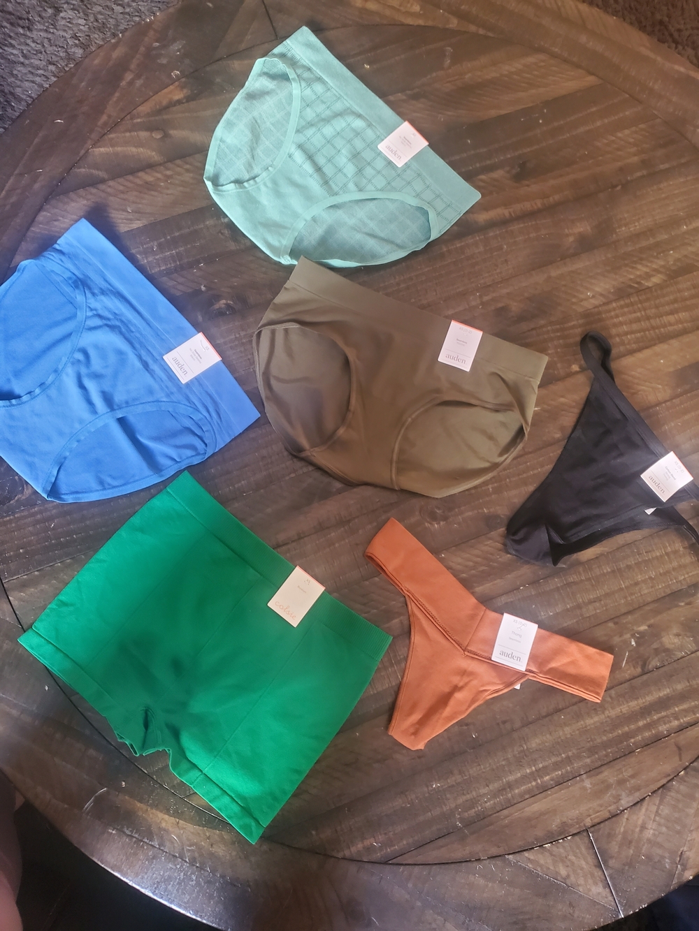 Auden Women's Seamless Panty Set - Blue, Teal, Green, Olive, Black, Rust(Bundle)